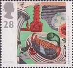 Europa - Art in the 20th Century 28p Stamp (1993) 'Kew Gardens' (lithograph) (Edward Bawden)