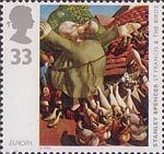 Europa - Art in the 20th Century 33p Stamp (1993) 'St Francis and the Birds' (Stanley Spencer)