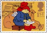 Greetings - Messages 1st Stamp (1994) Paddington Bear on Station