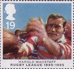 Rugby League Centenary 19p Stamp (1995) Harold Wagstaff