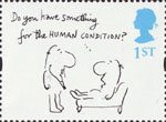 Greetings - Cartoons 1st Stamp (1996) 'Do you have something for the HUMAN CONDITION' (Mel Calman)