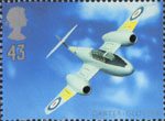 Architects of the Air 43p Stamp (1997) George Carter and Gloster Meteor T Mk7