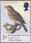 Endangered Species 31p Stamp (1998) Song Thrush