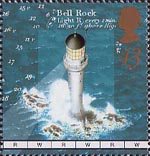 Lighthouses 43p Stamp (1998) Bell Rock Lighthouse, Arbroath, mid-19th-century