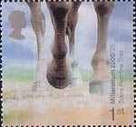 Millennium Projects (7th Series). 'Stone and Soil' 1st Stamp (2000) Horses Hooves (Trans Penine Trail, Derbyshire)