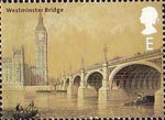 Bridges of London E Stamp (2002) Westminster Bridge, 1864