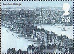 Bridges of London 68p Stamp (2002) 'London Bridge, c1670' (Wenceslaus Hollar)