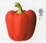 Fun Fruit and Veg 1st Stamp (2003) Red Pepper
