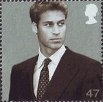 21st Birthday of Prince William of Wales 47p Stamp (2003) prince William in September 2001 (Camera Press)