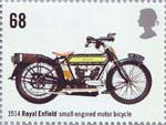 Motorcycles 68p Stamp (2005) Royal Enfield, Small Engined Motor Bicycle (1914)