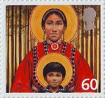 Christmas 2005 60p Stamp (2005) Choctaw Virgin Mother and Child (Fr. John Giuliani)