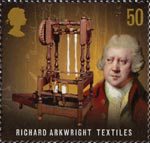 Pioneers of the Industrial Revolution 50p Stamp (2009) Richard Arkwright - Textiles