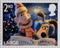 Christmas 2010 with Wallace and Gromit 2nd Large Stamp (2010) Wallace and Gromit carol singing