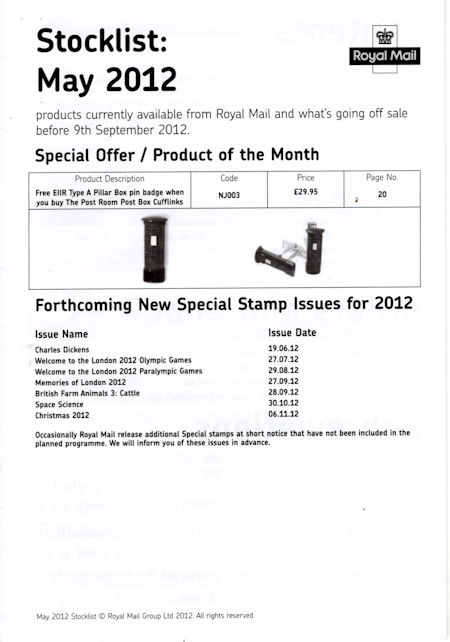 2012 Stock Lists from Collect GB Stamps