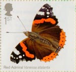 Butterflies 1st Stamp (2013) Red Admiral