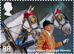 Working Horses 88p Stamp (2014) Royal Mews Carriage Horses