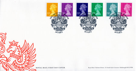 2015 Definitive First Day Cover from Collect GB Stamps