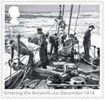 Shackleton and the Endurance Expedition 1st Stamp (2016) Entering the Antartic ice - December 1914