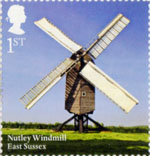 Windmills and Watermills 1st Stamp (2017) Nutley Windmill, East Sussex