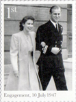 The Royal Wedding : Platinum Anniversary 1st Stamp (2017) Engagement, 10 July 1947