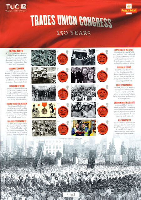 Commemorative Sheet from Collect GB Stamps
