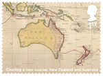 Captain Cook and Endeavour 1st Stamp (2018) Charting a new course: New Zealand and Australia