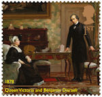 Queen Victoria Bicentenary 1st Stamp (2019) Victoria and Prime Minister Benjamin Disreali
