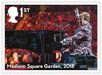 Music Giants - Elton John 1st Stamp (2019) Madison Square Garden, 2018