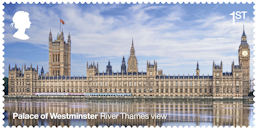 The Palace of Westminster 1st Stamp (2020) River Thames view
