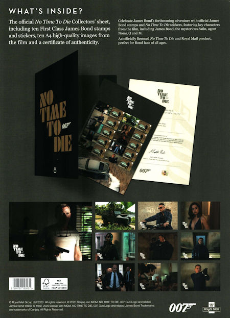 Reverse for No Time To Die Souvenir Folder