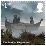 The Legend of King Arthur £1.70 Stamp (2021) The death of King Arthur