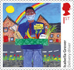 Heroes of the Covid Pandemic 1st Stamp (2022) Isabella Grover - Delivery driver