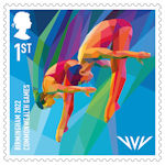 Birmingham 2022 Commonwealth Games 1st Stamp (2022) Aquatics - Diving