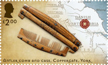 Viking Britain £2.00 Stamp (2024) Antler comb and case, Coppergate, York