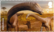 The Age of the Dinosaurs £2.00 Stamp (2024) Diplodocus 