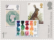 100 Years of Commemorative Stamps 1st Stamp (2024) Philympia 70 Stamp Exhibition, British Wildlife, British Achievement in Chemistry