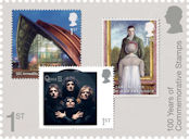 100 Years of Commemorative Stamps 1st Stamp (2024) Landmark Buildings, Jane Austen, Queen