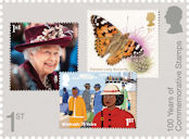 100 Years of Commemorative Stamps 1st Stamp (2024) Platinum Jubilee, Brilliant Bugs, Windrush:75 Years