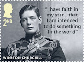 Sir Winston Churchill 2nd Stamp (2024) In the uniform of a hussar, 1895