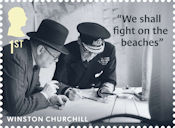 Sir Winston Churchill 1st Stamp (2024) With Vice Admiral Sir Bertram Ramsay, 1940