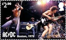 AC/DC £2.00 Stamp (2025) AC/DC performing in Boston, Massachusetts, USA, 1978