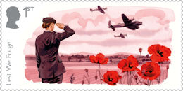 1st, Saluting an RAF flypast from Remembrance (2026)