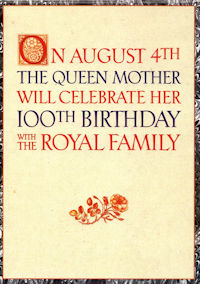 Queen Mother 100th Birthday