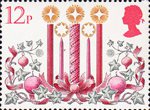 Christmas 1980 12p Stamp (1980) Candles