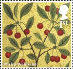 Morris and Company 1st Stamp (2011) Cherries - Philip Webb