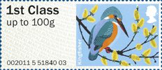 Post & Go - Birds of Britain III 1st Stamp (2011) Kingfisher
