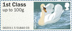 Post & Go - Birds of Britain III 1st Stamp (2011) Mute Swan