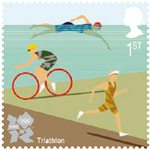 Olympic & Paralympic Games 1st Stamp (2011) Triathalon