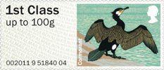 Post & Go - Birds of Britain IV 1st Stamp (2011) Cormorant