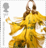 Great British Fashion 1st Stamp (2012) Ossie Clark by Celia Birtwell